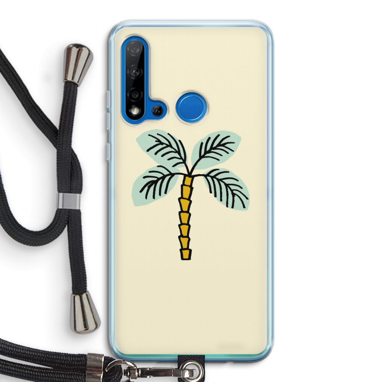 Palmboom: Huawei P20 Lite (2019) Transparant Hoesje met koord