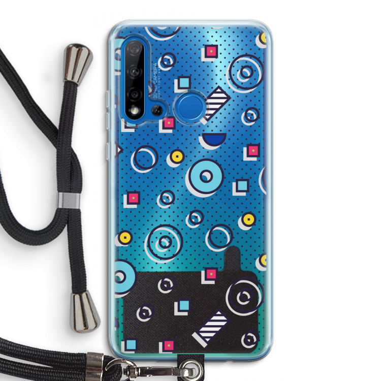 8-bit N°9: Huawei P20 Lite (2019) Transparant Hoesje met koord