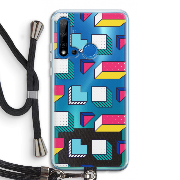 8-bit N°7: Huawei P20 Lite (2019) Transparant Hoesje met koord