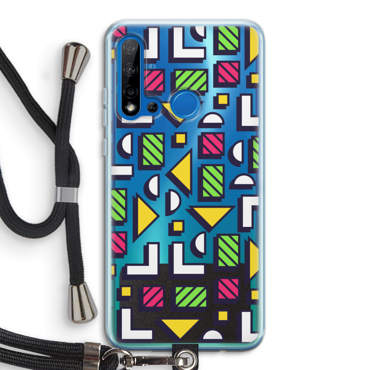 8-bit N°4: Huawei P20 Lite (2019) Transparant Hoesje met koord
