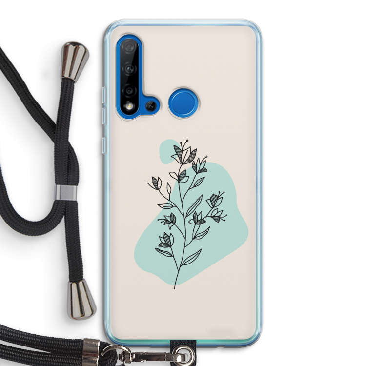 Violets are blue: Huawei P20 Lite (2019) Transparant Hoesje met koord