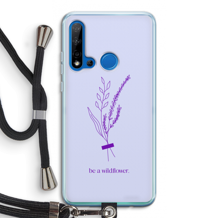 Be a wildflower: Huawei P20 Lite (2019) Transparant Hoesje met koord