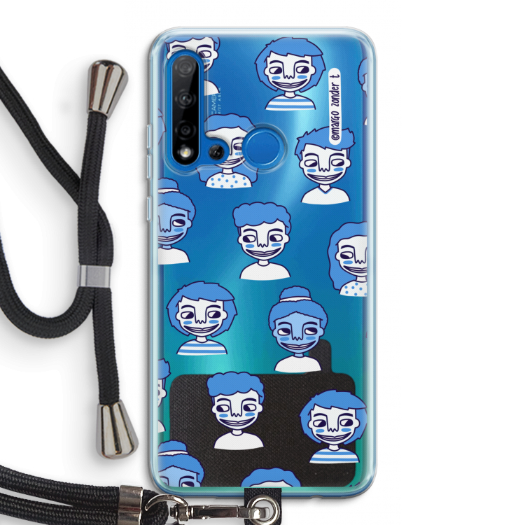 Gezichtjes: Huawei P20 Lite (2019) Transparant Hoesje met koord