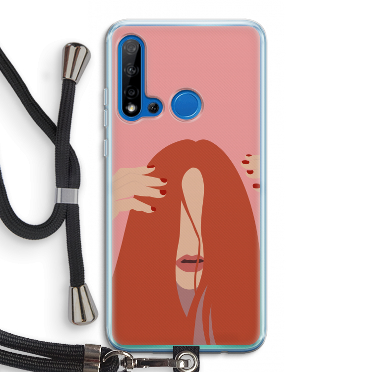Woke up like this: Huawei P20 Lite (2019) Transparant Hoesje met koord