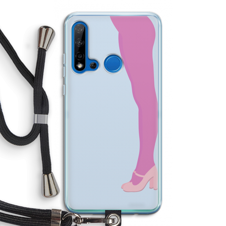 Pink panty: Huawei P20 Lite (2019) Transparant Hoesje met koord
