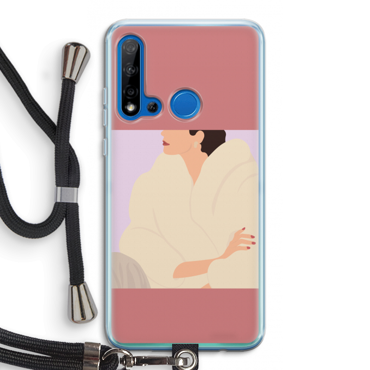 Cosy: Huawei P20 Lite (2019) Transparant Hoesje met koord