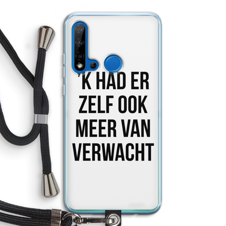 Meer verwacht: Huawei P20 Lite (2019) Transparant Hoesje met koord
