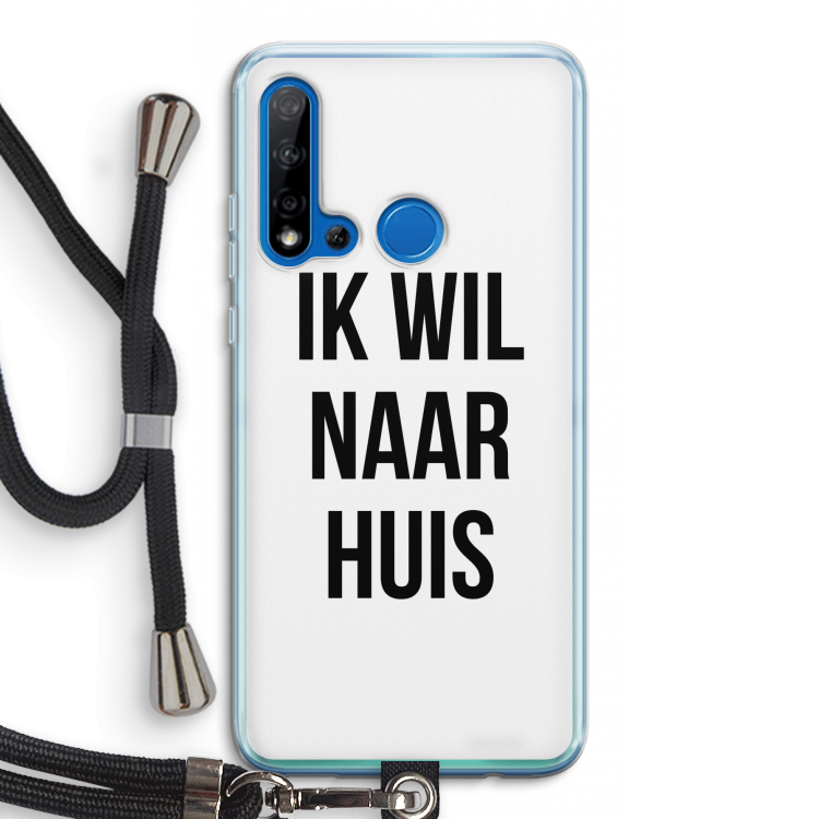 Ik wil naar huis: Huawei P20 Lite (2019) Transparant Hoesje met koord