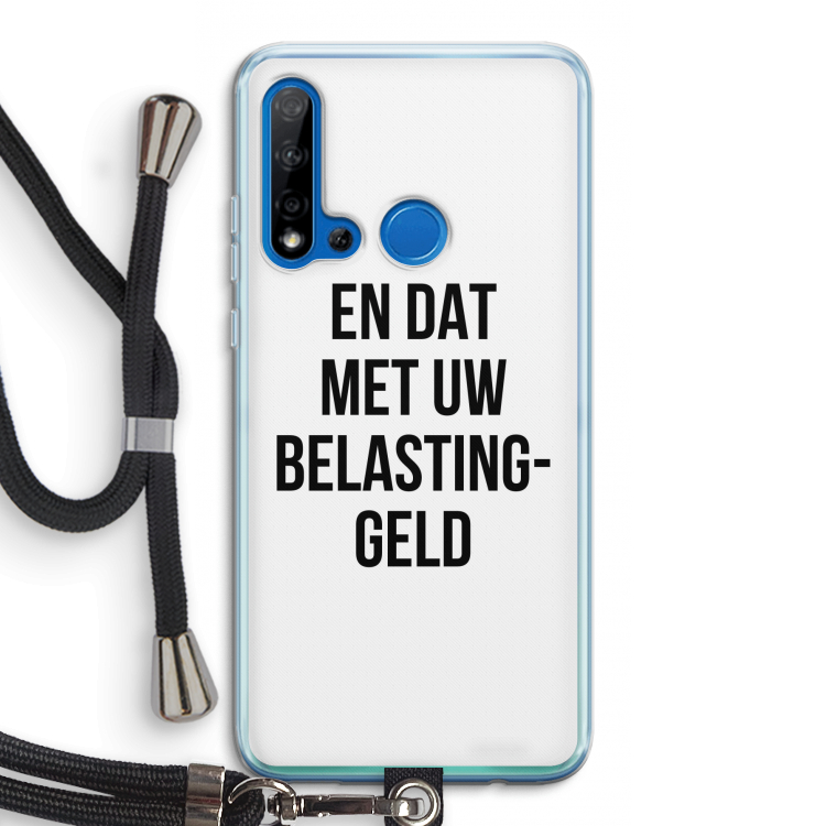 Belastinggeld: Huawei P20 Lite (2019) Transparant Hoesje met koord