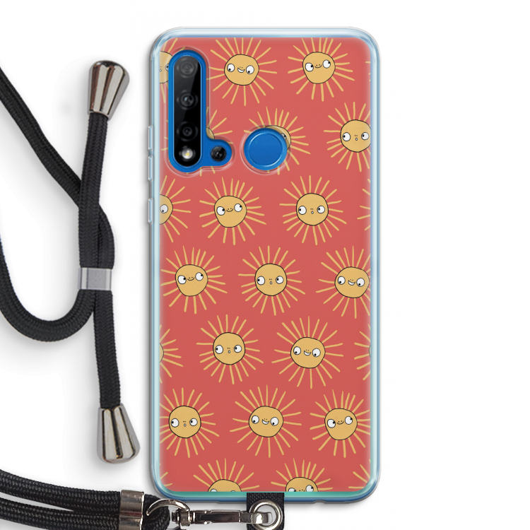 Zon: Huawei P20 Lite (2019) Transparant Hoesje met koord
