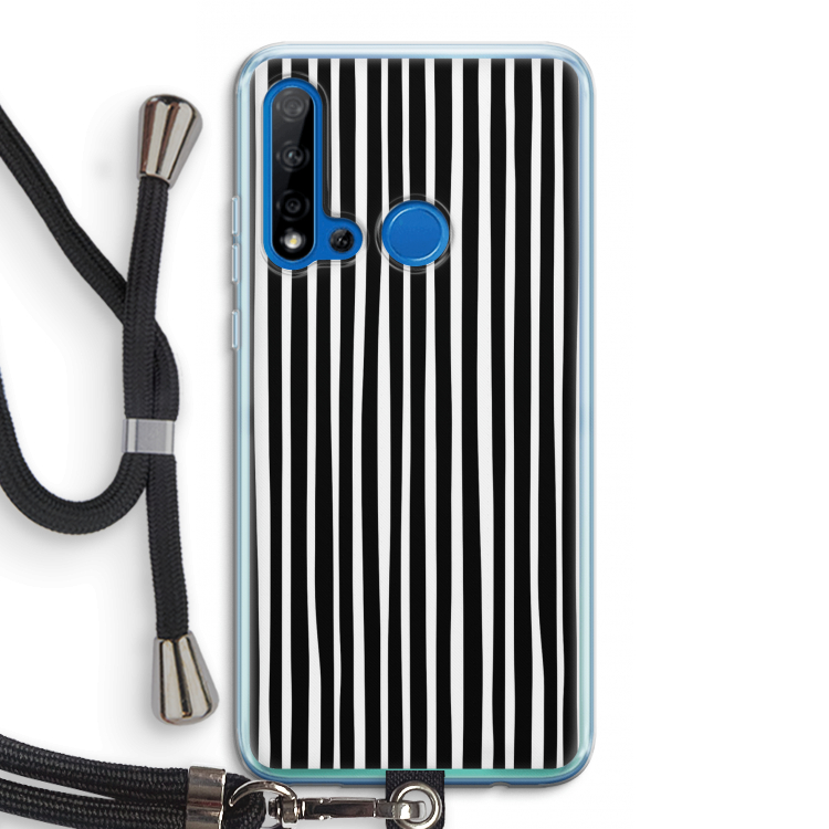 Stripes: Huawei P20 Lite (2019) Transparant Hoesje met koord