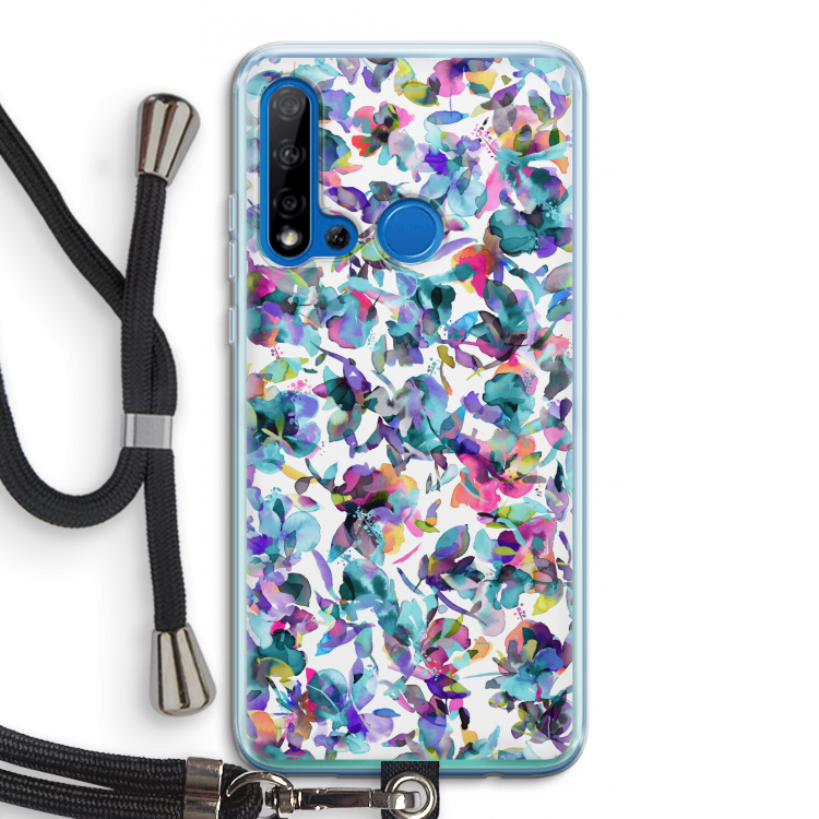 Hibiscus Flowers: Huawei P20 Lite (2019) Transparant Hoesje met koord