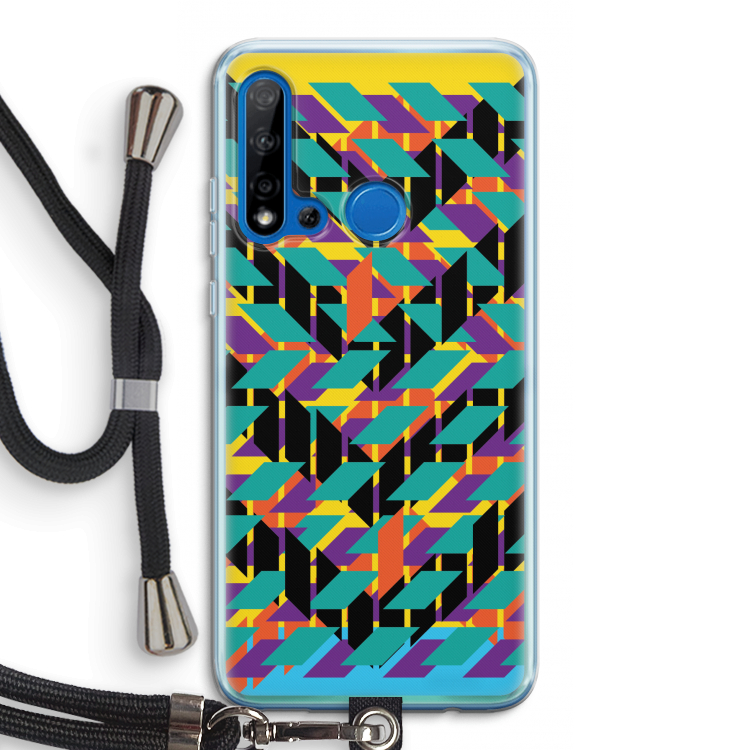 Skew Bee 1: Huawei P20 Lite (2019) Transparant Hoesje met koord