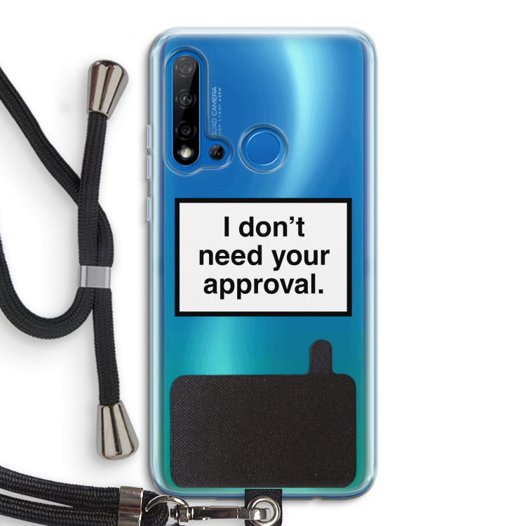 Don't need approval: Huawei P20 Lite (2019) Transparant Hoesje met koord