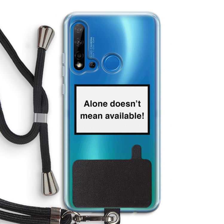 Alone: Huawei P20 Lite (2019) Transparant Hoesje met koord