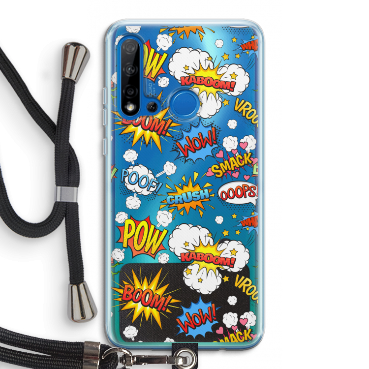 Pow Smack: Huawei P20 Lite (2019) Transparant Hoesje met koord