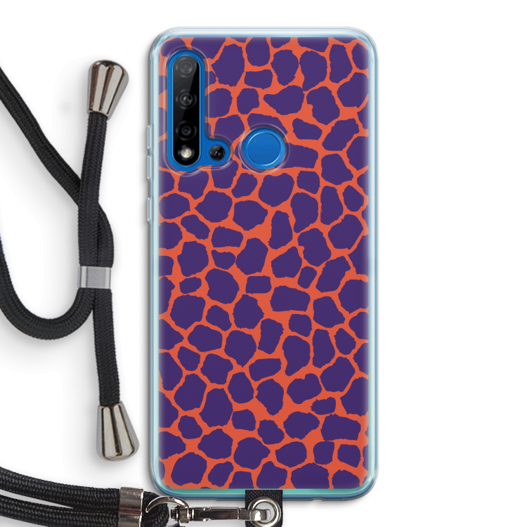 Purple Giraffe: Huawei P20 Lite (2019) Transparant Hoesje met koord
