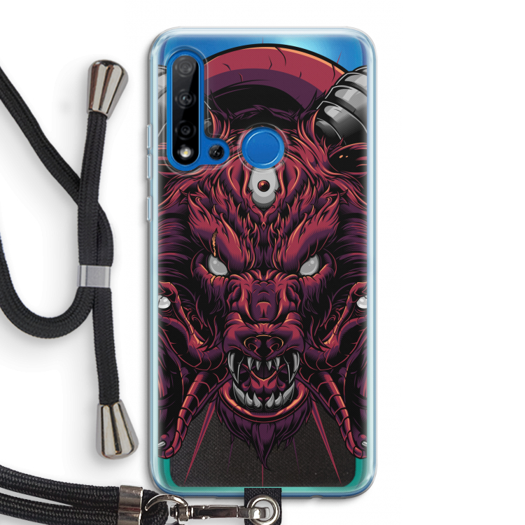 Hell Hound and Serpents: Huawei P20 Lite (2019) Transparant Hoesje met koord