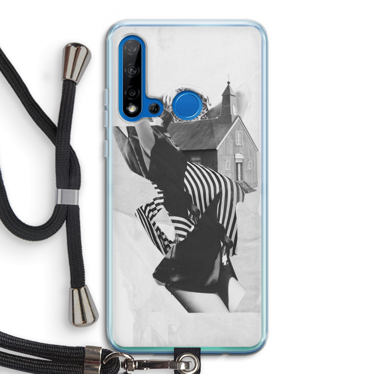 House: Huawei P20 Lite (2019) Transparant Hoesje met koord