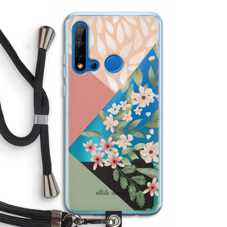 Sweet heaven geometrics: Huawei P20 Lite (2019) Transparant Hoesje met koord