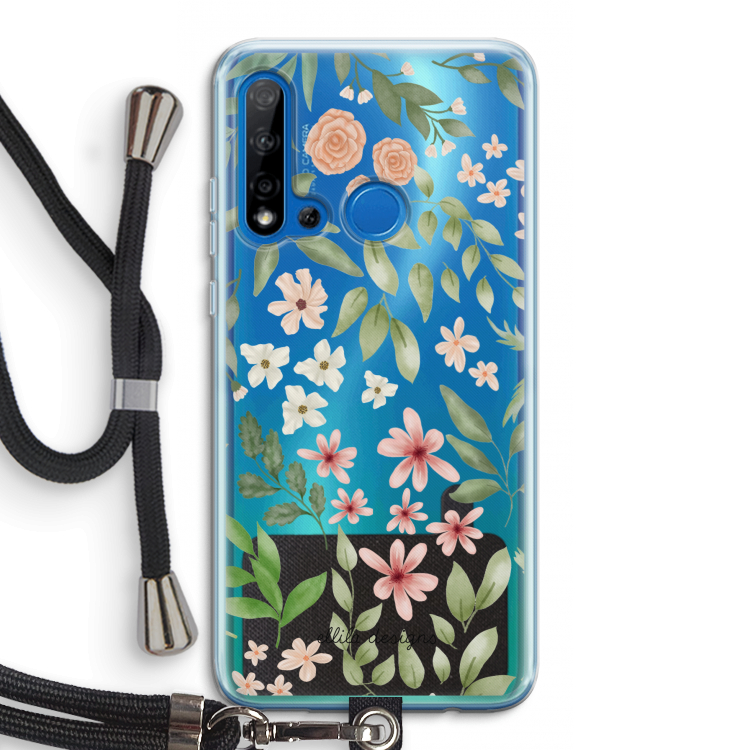 Botanical sweet flower heaven: Huawei P20 Lite (2019) Transparant Hoesje met koord
