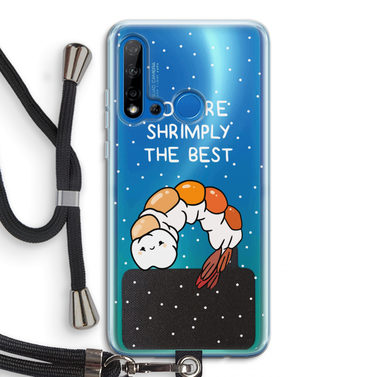 You're Shrimply The Best: Huawei P20 Lite (2019) Transparant Hoesje met koord