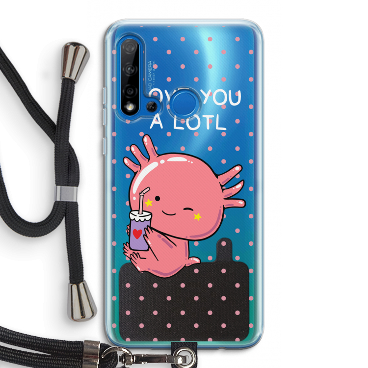 Love You A Lotl: Huawei P20 Lite (2019) Transparant Hoesje met koord