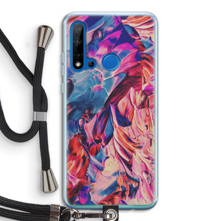 Pink Orchard: Huawei P20 Lite (2019) Transparant Hoesje met koord