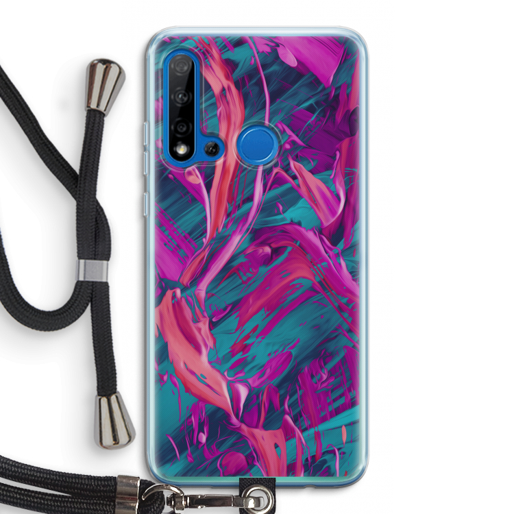 Pink Clouds: Huawei P20 Lite (2019) Transparant Hoesje met koord