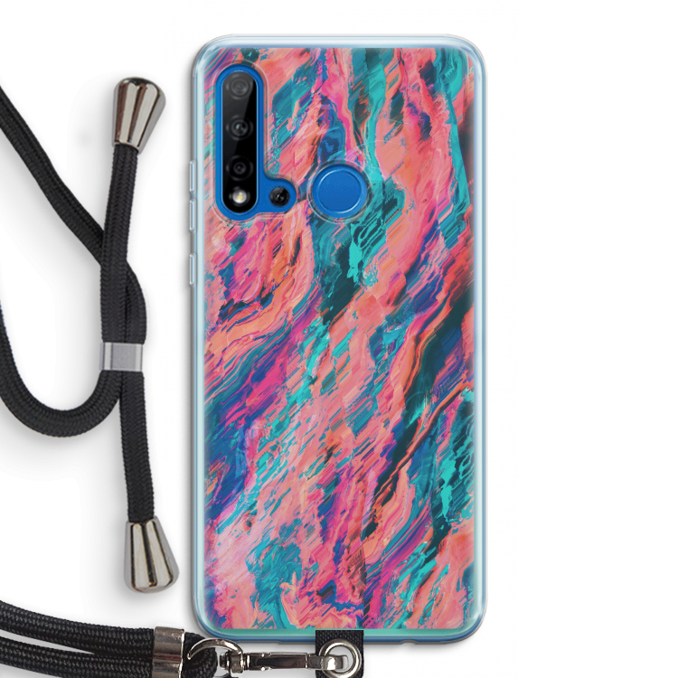 Electric Times: Huawei P20 Lite (2019) Transparant Hoesje met koord