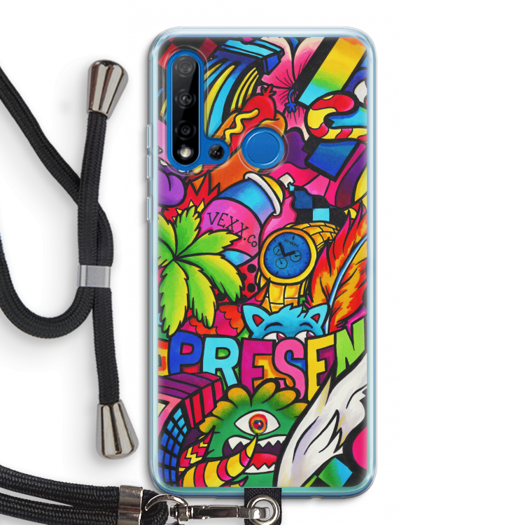 Represent: Huawei P20 Lite (2019) Transparant Hoesje met koord