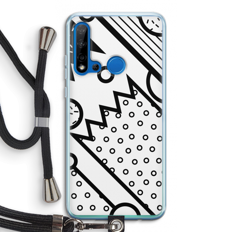Pop Art #4: Huawei P20 Lite (2019) Transparant Hoesje met koord