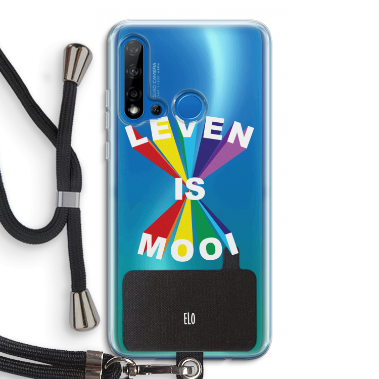 Het Leven Is Mooi: Huawei P20 Lite (2019) Transparant Hoesje met koord