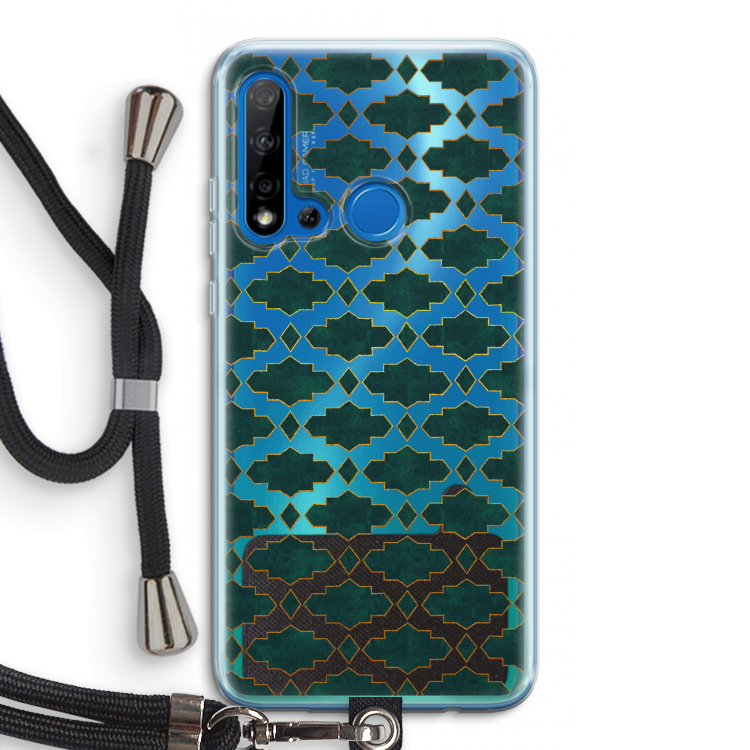 Moroccan tiles: Huawei P20 Lite (2019) Transparant Hoesje met koord