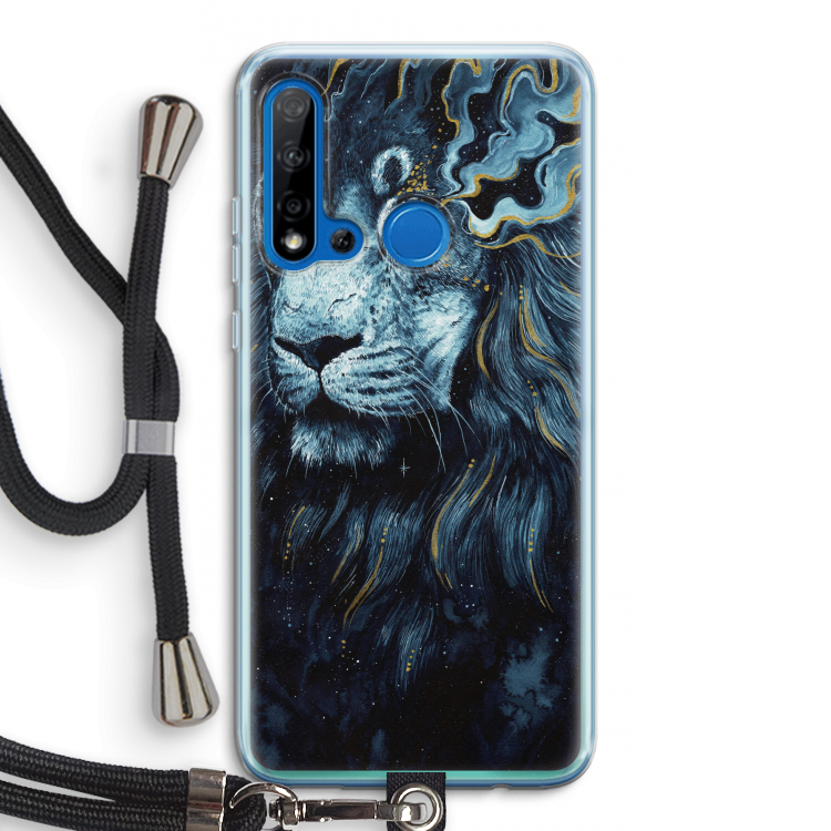 Darkness Lion: Huawei P20 Lite (2019) Transparant Hoesje met koord