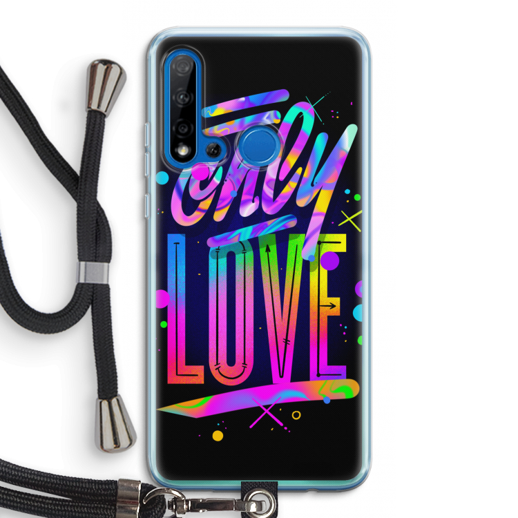 Only Love: Huawei P20 Lite (2019) Transparant Hoesje met koord