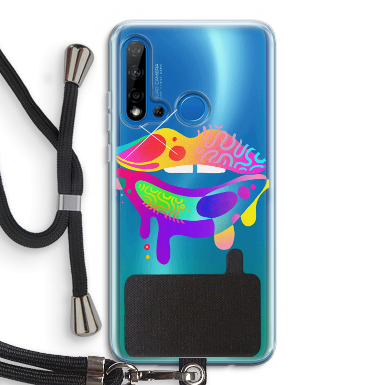Lip Palette: Huawei P20 Lite (2019) Transparant Hoesje met koord
