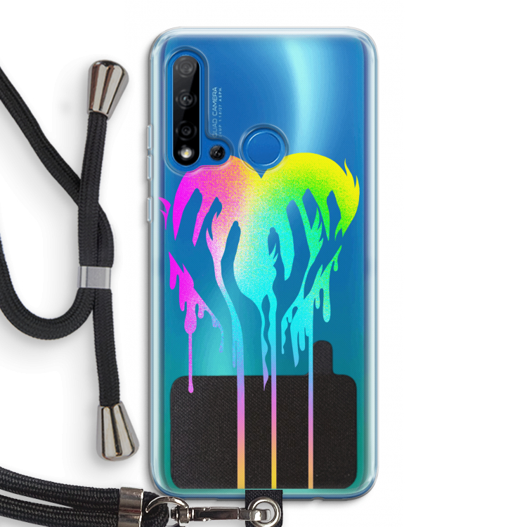 Hold My Heart: Huawei P20 Lite (2019) Transparant Hoesje met koord