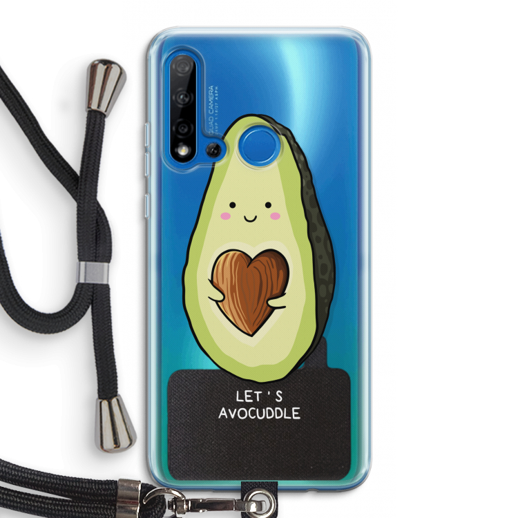 Avocuddle: Huawei P20 Lite (2019) Transparant Hoesje met koord