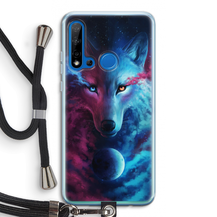 Where Light And Dark Meet: Huawei P20 Lite (2019) Transparant Hoesje met koord