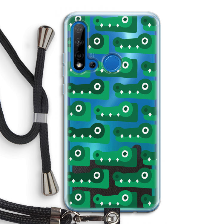 Crocs: Huawei P20 Lite (2019) Transparant Hoesje met koord