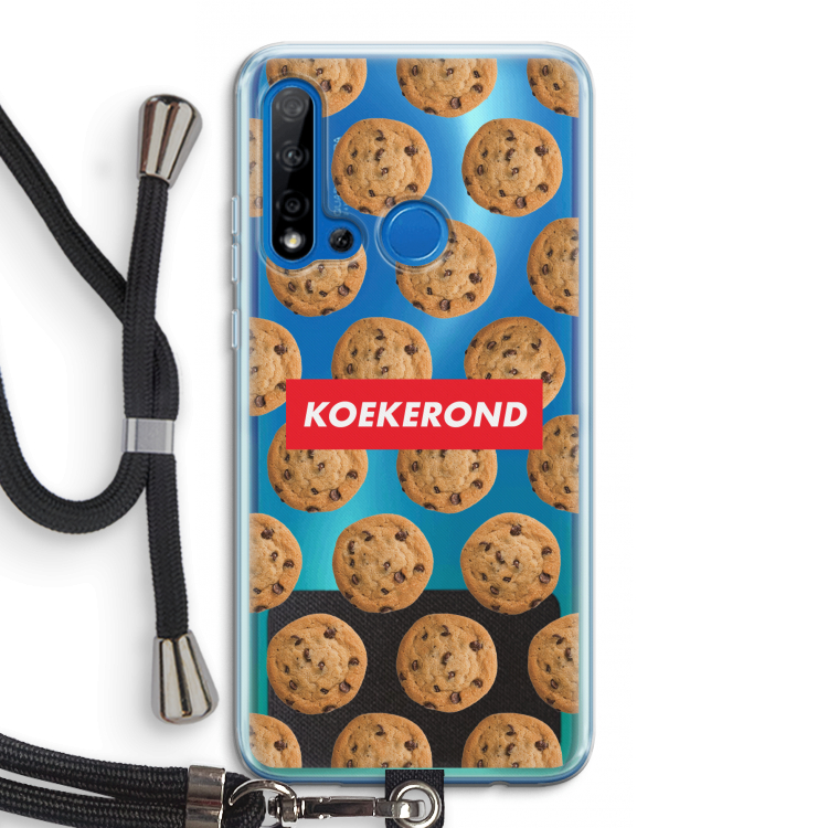 Koekerond: Huawei P20 Lite (2019) Transparant Hoesje met koord