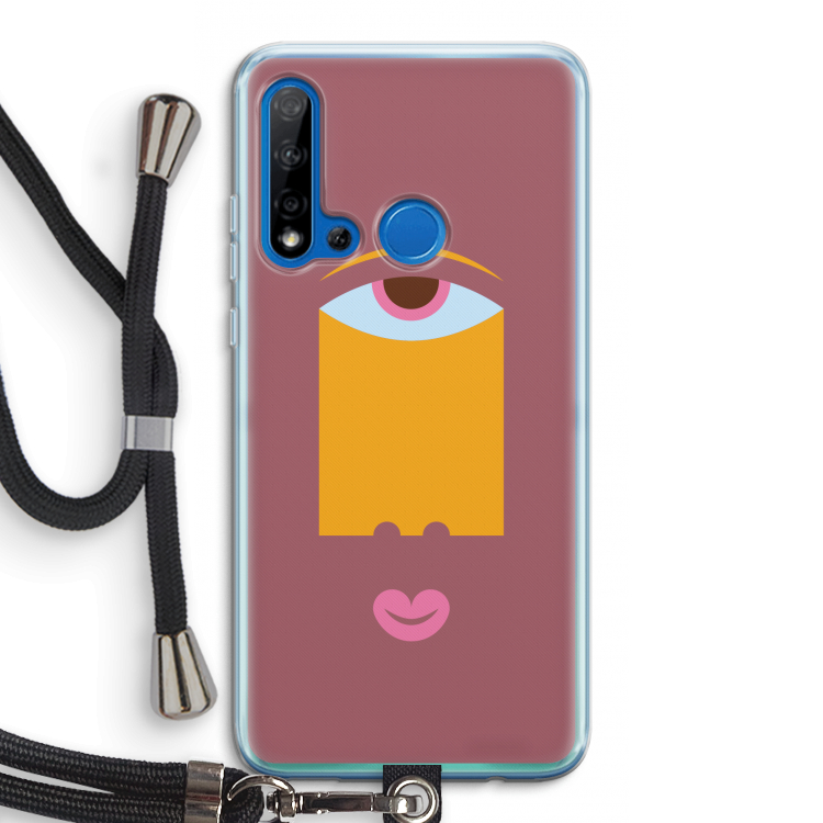 Mono V: Huawei P20 Lite (2019) Transparant Hoesje met koord