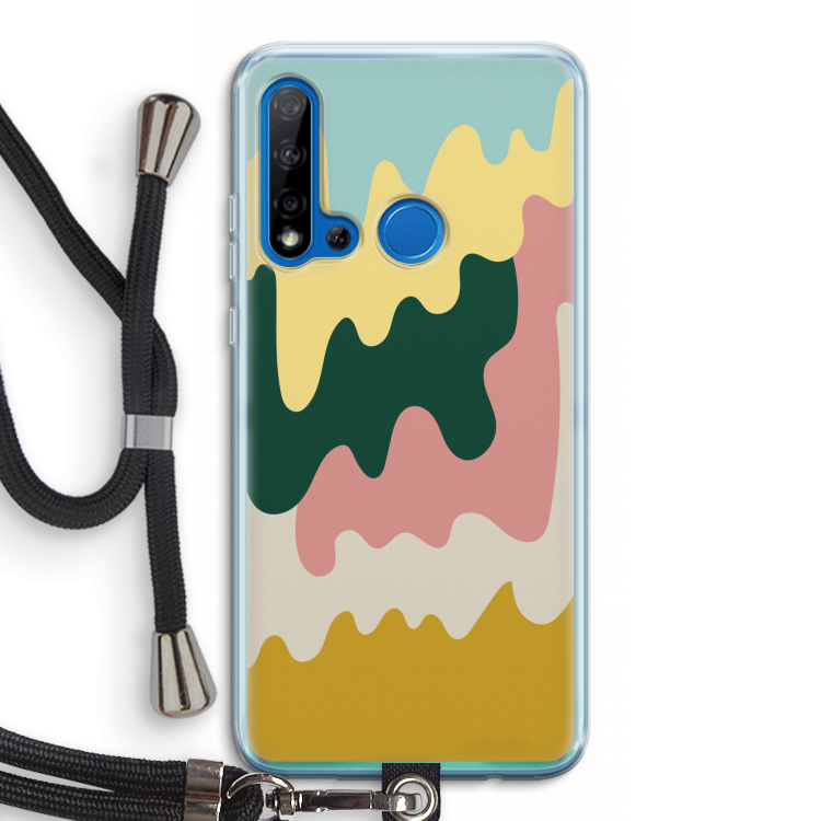 Baar B: Huawei P20 Lite (2019) Transparant Hoesje met koord
