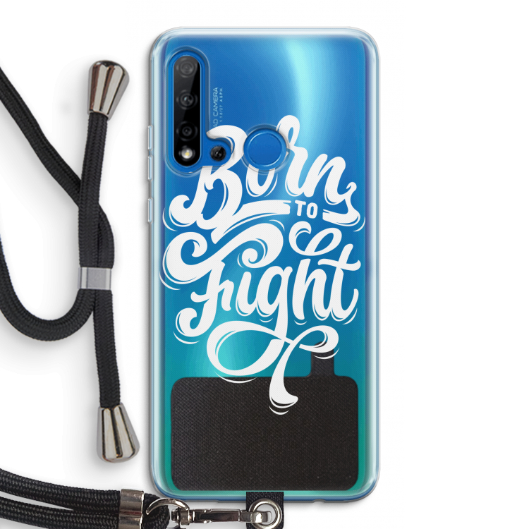 Born to Fight: Huawei P20 Lite (2019) Transparant Hoesje met koord