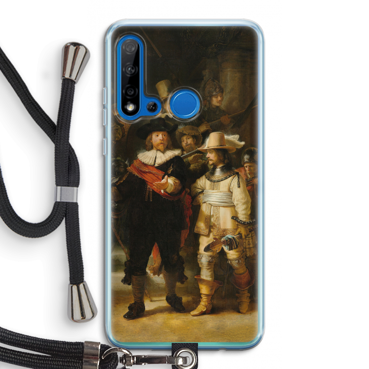 De Nachtwacht: Huawei P20 Lite (2019) Transparant Hoesje met koord