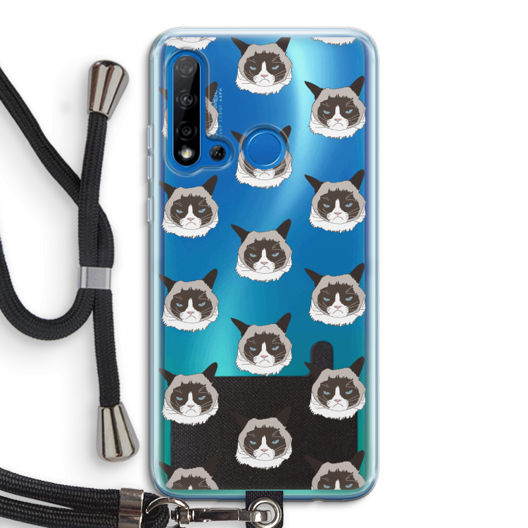 It's a Purrr Case: Huawei P20 Lite (2019) Transparant Hoesje met koord