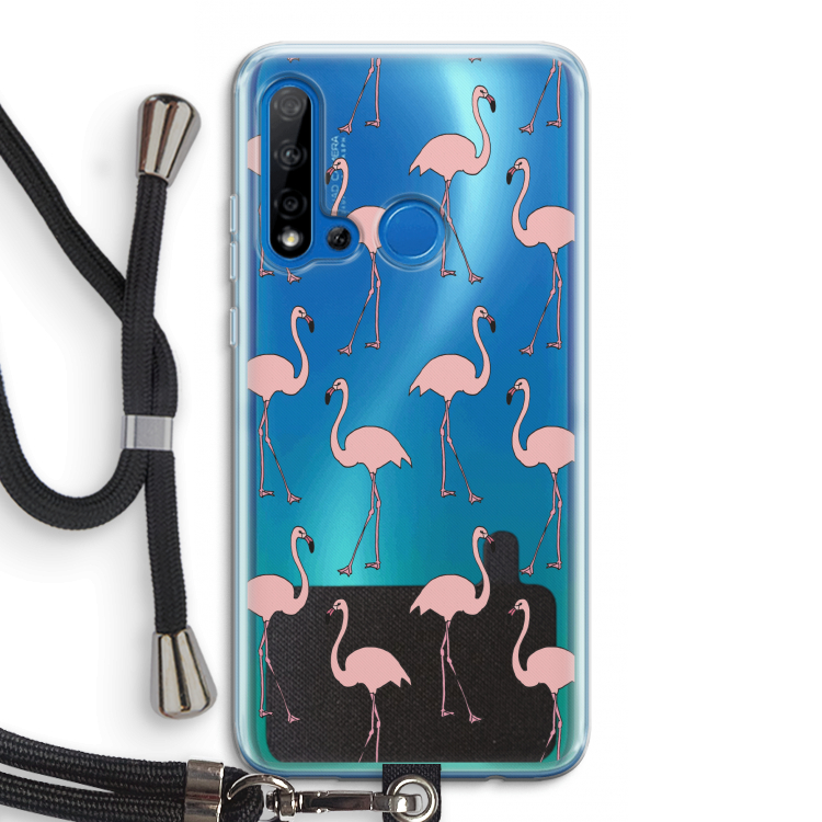 Anything Flamingoes: Huawei P20 Lite (2019) Transparant Hoesje met koord