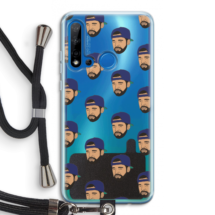Drake Away: Huawei P20 Lite (2019) Transparant Hoesje met koord