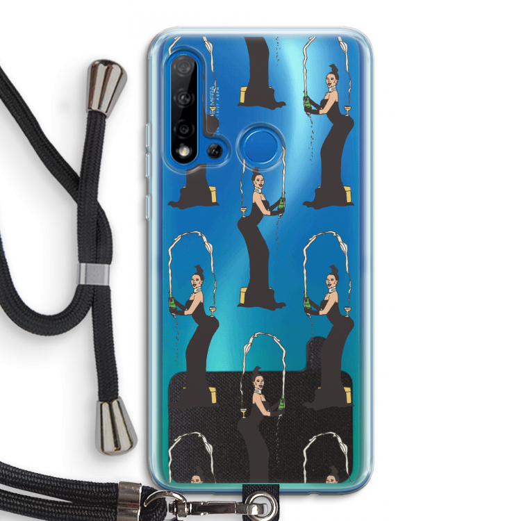 Pop Some Kim: Huawei P20 Lite (2019) Transparant Hoesje met koord